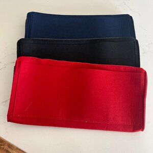 NWOT 3 felt purse insert organizers, or can be used as clutches